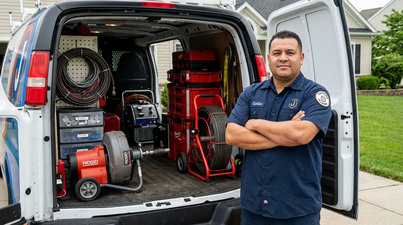 Professional drain cleaning equipment and Johns Plumbing LLC plumber in DeLand