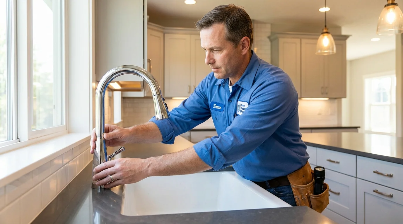 Kitchen faucet installation by Johns Plumbing LLC in DeLand
